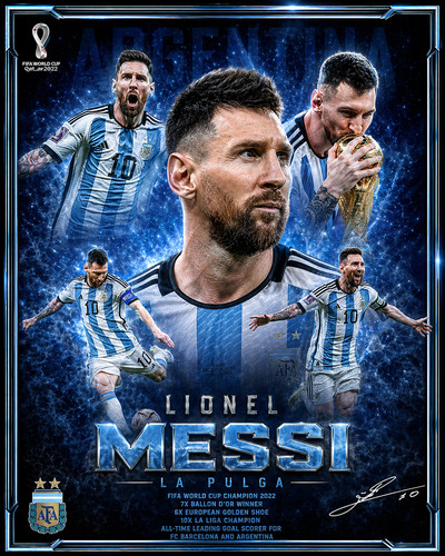 Foto 8x10 lionel messi fifa - lionel,